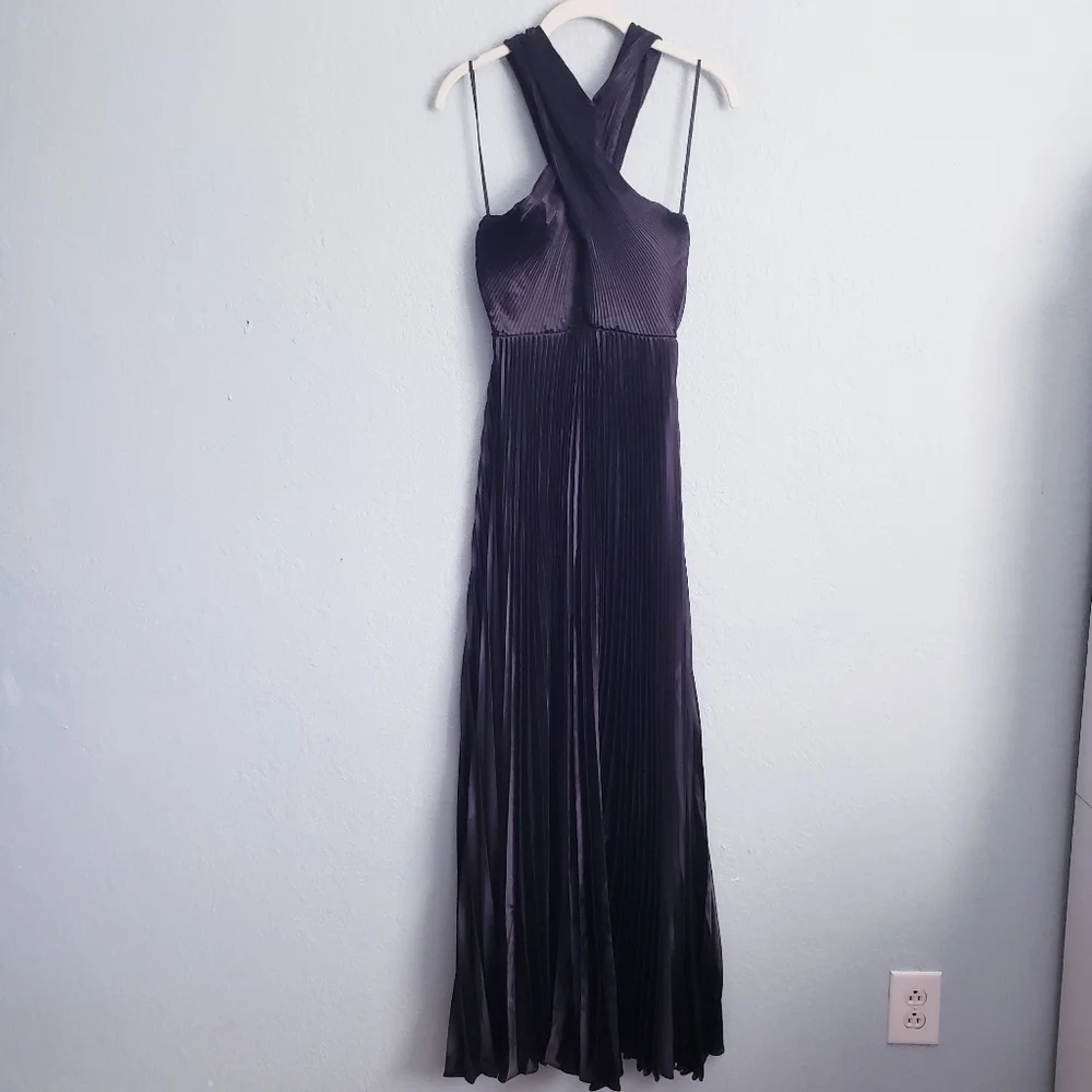 Baltic Born Black Sandra Pleated Maxi Dress - Picture 2 of 5